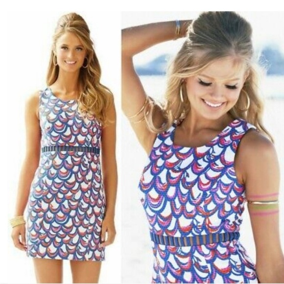 Lilly Pulitzer Iggy Shift Dress Gillty Mermaid size 0 - Picture 2 of 11